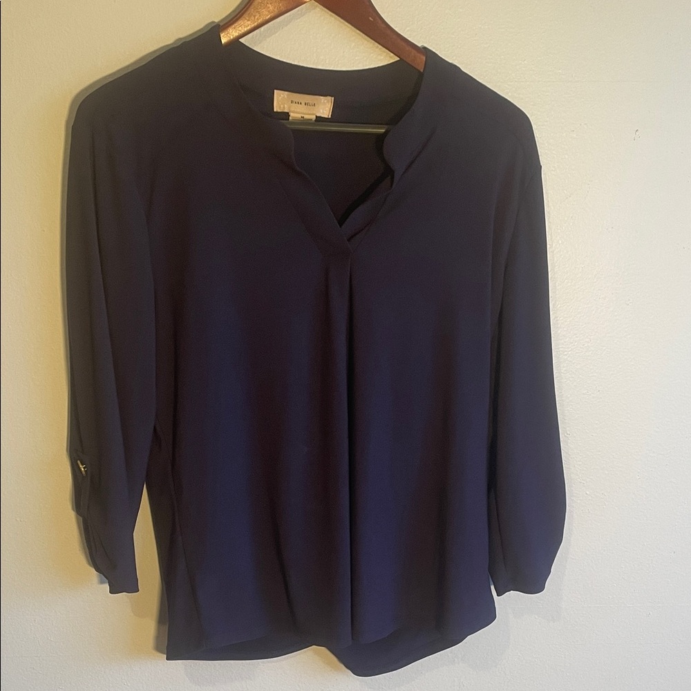 Diana Belle Navy Blouse